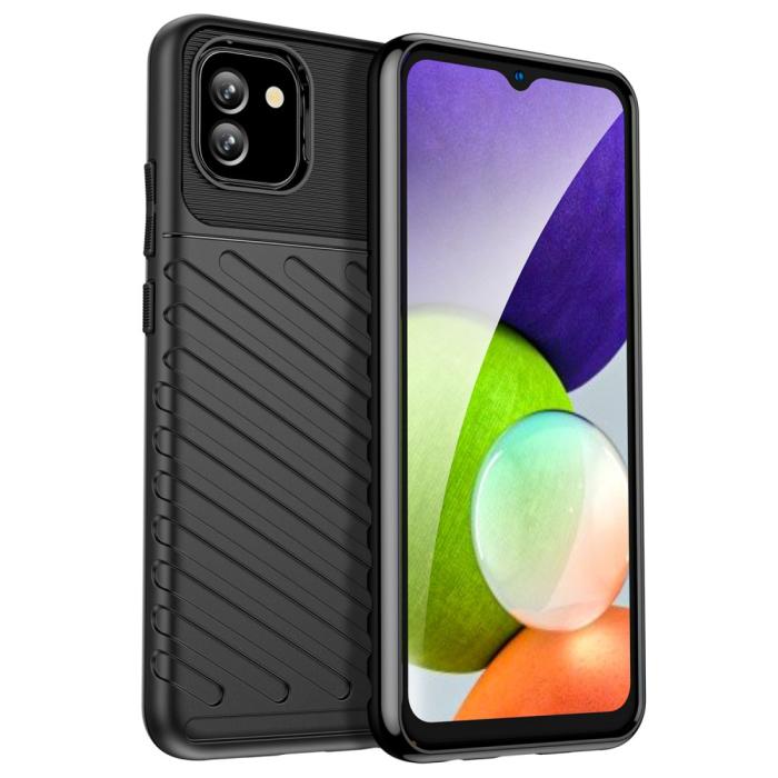 Bild 1, Samsung Galaxy A03 Skal Twill Textur Svart