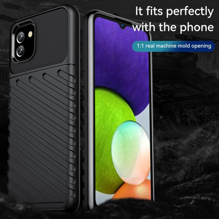 Bild 2, Samsung Galaxy A03 Skal Twill Textur Svart