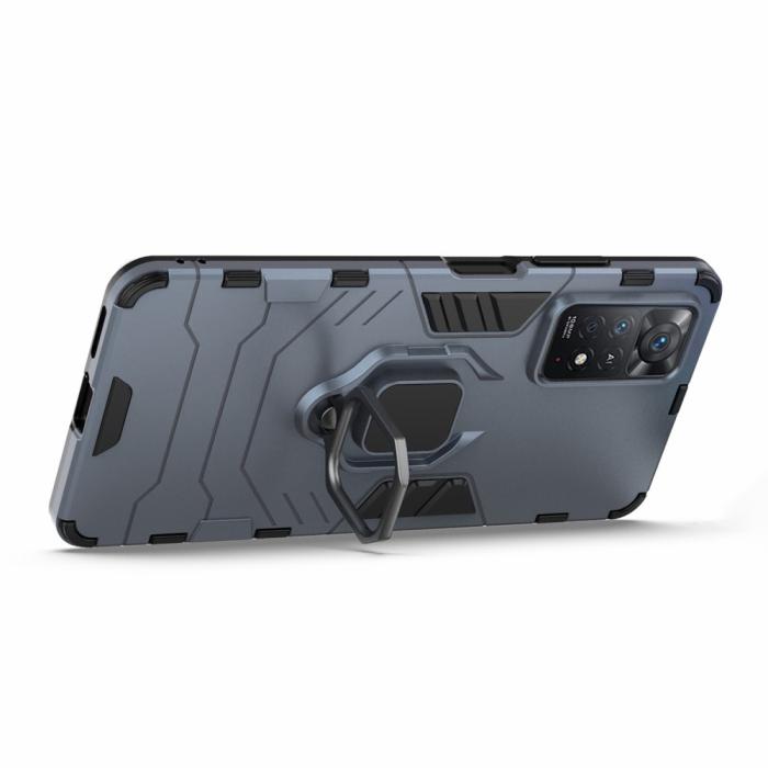 Bild 2, Xiaomi Redmi Note 11 Pro 5G Skal Armor Hybrid Ring Blå