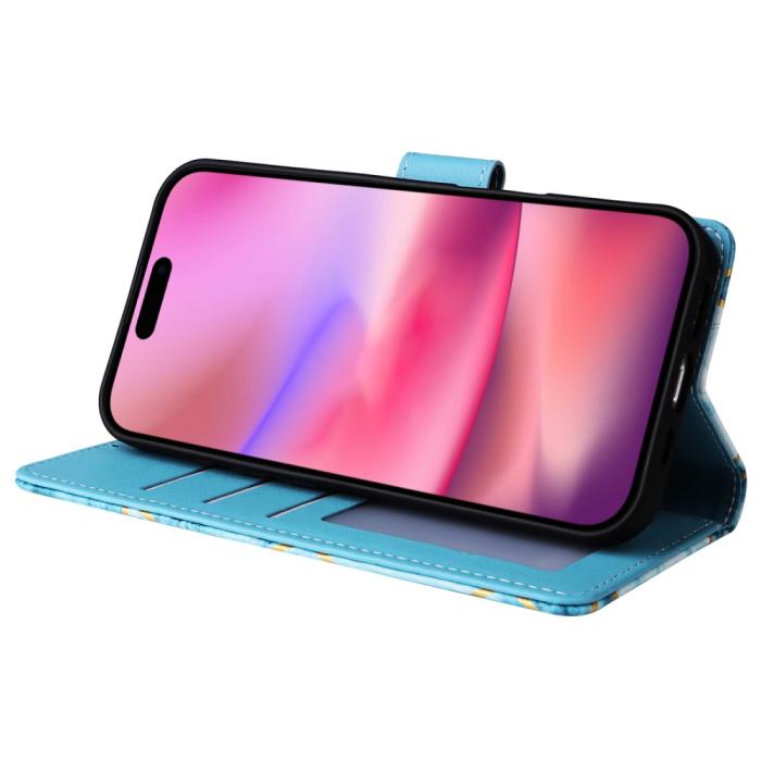 Bild 3, iPhone 16 Fodral Tryck Med Marmor Blå