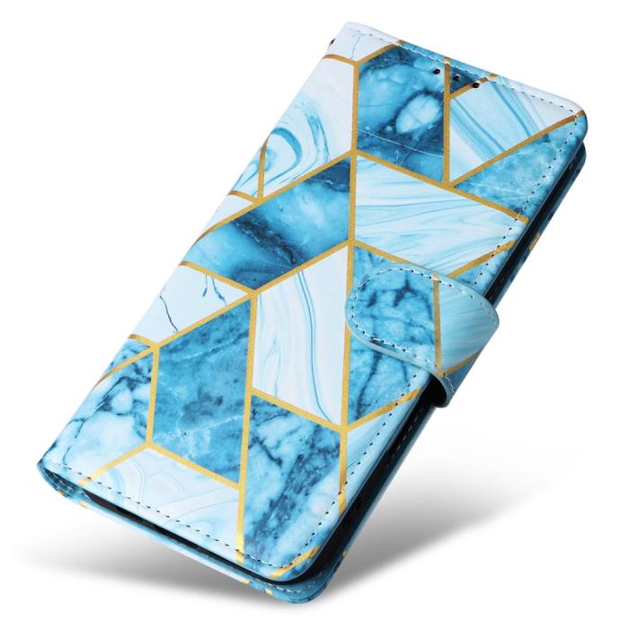 Bild 5, iPhone 16 Fodral Tryck Med Marmor Blå