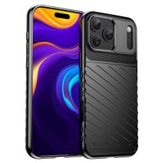 iPhone 18 Pro Max/17 Pro Max TPU Skal V&auml;vt M&ouml;nster Svart