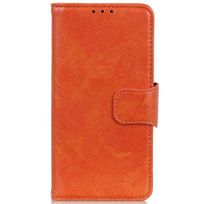 Bild 6, Motorola Edge 40 Pro 5G Fodral Split Läder Orange