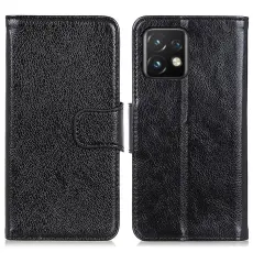 Motorola Edge 40 Pro 5G Fodral Split L&auml;der Svart