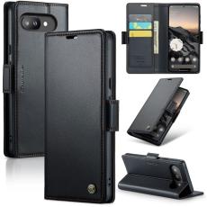 CASEME Google Pixel 9a Fodral RFID L&auml;der Svart