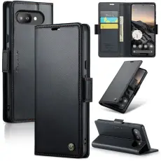 CASEME Google Pixel 9a Fodral RFID L&auml;der Svart