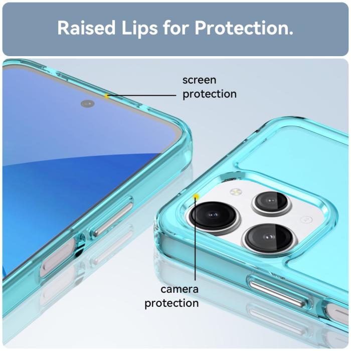 Bild 6, Xiaomi Redmi 12 5G/4G Skal Akryl/TPU Transparent Blå