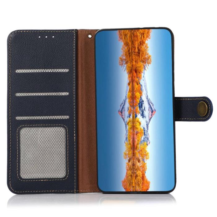 Bild 4, KHAZNEH Galaxy S23 Plus Fodral RFID Äkta Läder Blå