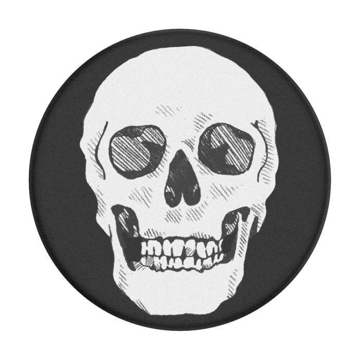 Bild 1, PopSockets Avtagbart Grip med Ställfunktion Shaky Bones White