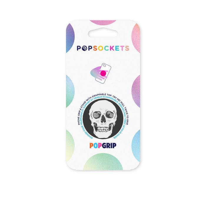 Bild 2, PopSockets Avtagbart Grip med Ställfunktion Shaky Bones White