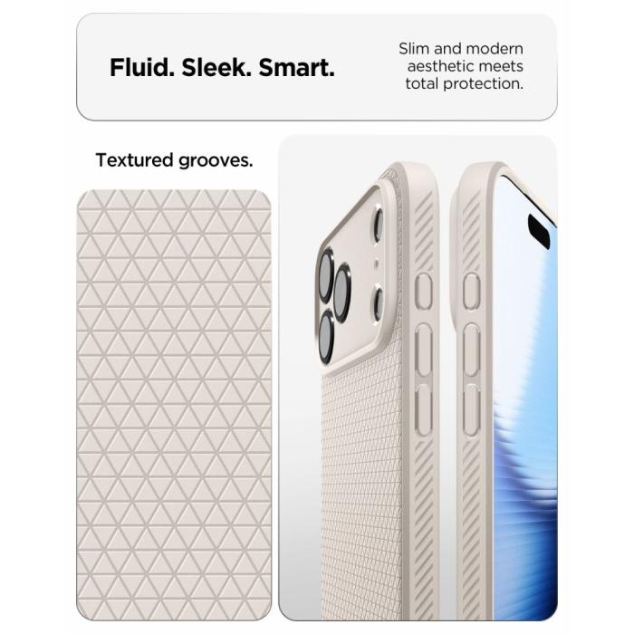 Bild 6, Spigen iPhone 18 Pro Max / 17 Pro Max Skal Liquid Air Titanium