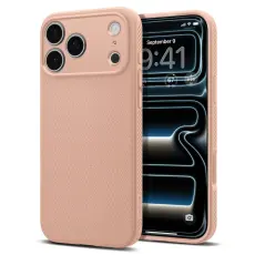 Spigen iPhone 18 Pro Max / 17 Pro Max Skal Liquid Air Rose Titanium