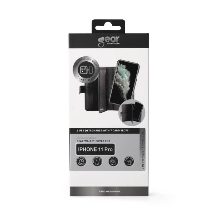 Bild 2, GEAR iPhone 11 Pro 2in1 Magnet Fodral / Skal Flerfack Svart