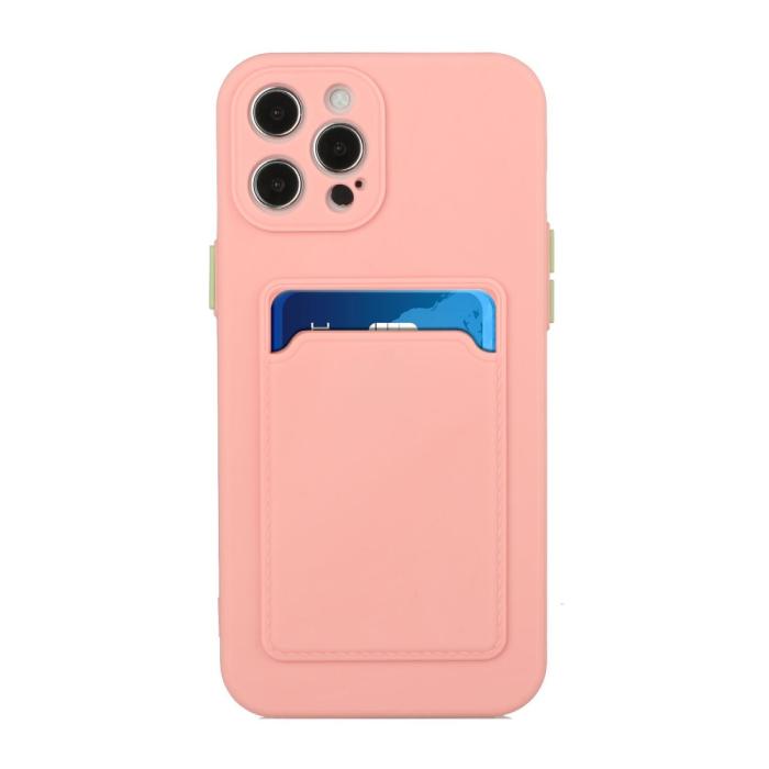 Bild 2, iPhone 13 Pro Skal Med Kortfack Ljus Rosa