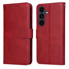 Samsung Galaxy S25 FE Pl&aring;nboksfodral L&auml;der R&ouml;d