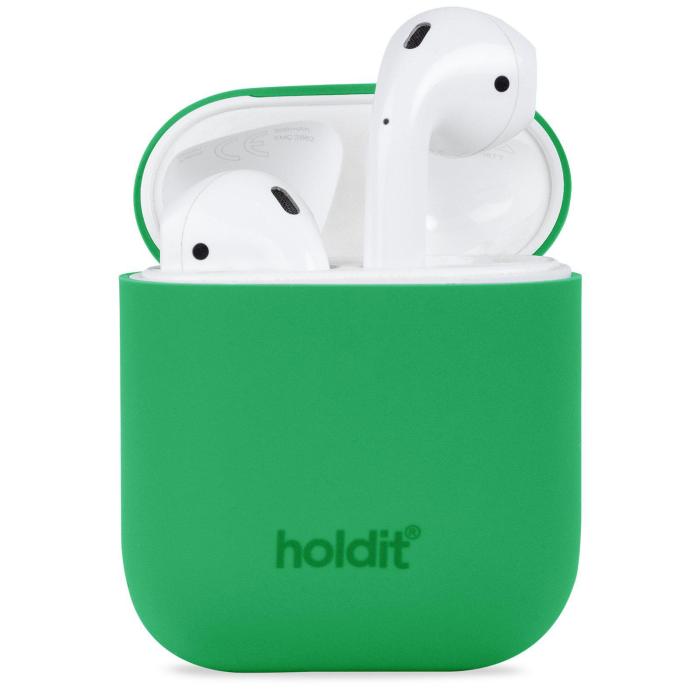 Bild 1, holdit Silikonfodral AirPods Nygård Grass Green
