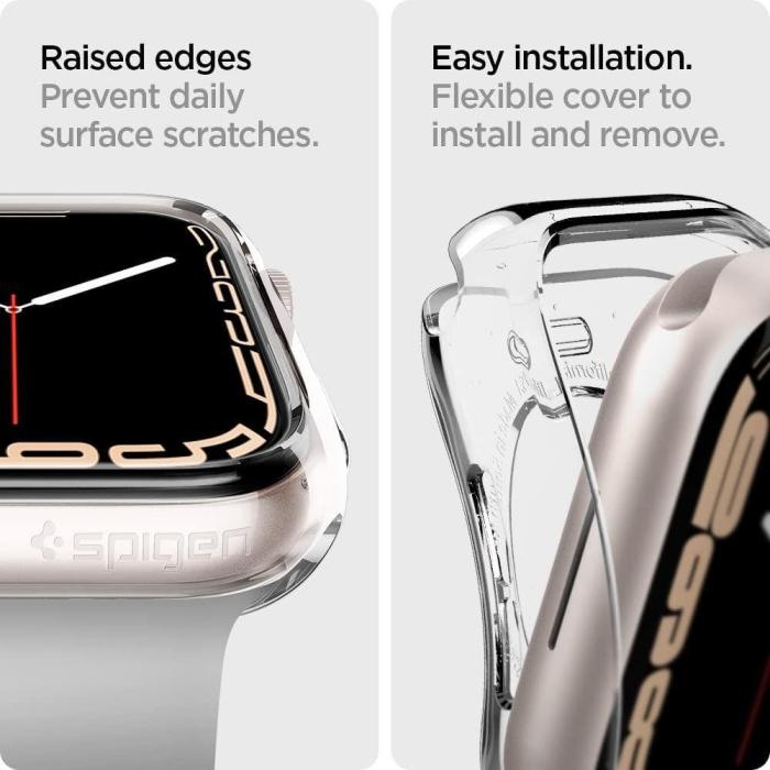Bild 4, Spigen Apple Watch 44/45 mm Skal Liquid Crystal Transparent