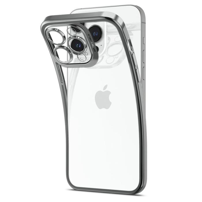 Bild 6, Spigen iPhone 14 Pro Skal Optik Crystal Chrome Grey