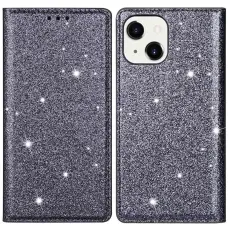 iPhone 15 Plus Fodral Flip Glitter Gr&aring;