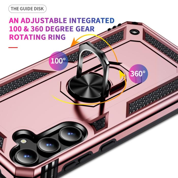 Bild 4, Samsung Galaxy A55 5G Skal Ring Armor Hybrid Roséguld