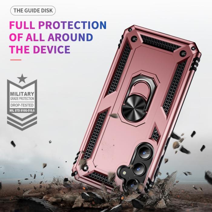 Bild 5, Samsung Galaxy A55 5G Skal Ring Armor Hybrid Roséguld