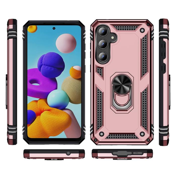 Bild 6, Samsung Galaxy A55 5G Skal Ring Armor Hybrid Roséguld