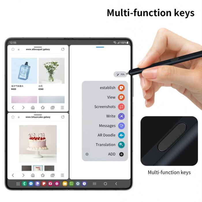 Bild 5, Samsung Galaxy Z Fold 6/5/4/3 Stylus Pen Svart