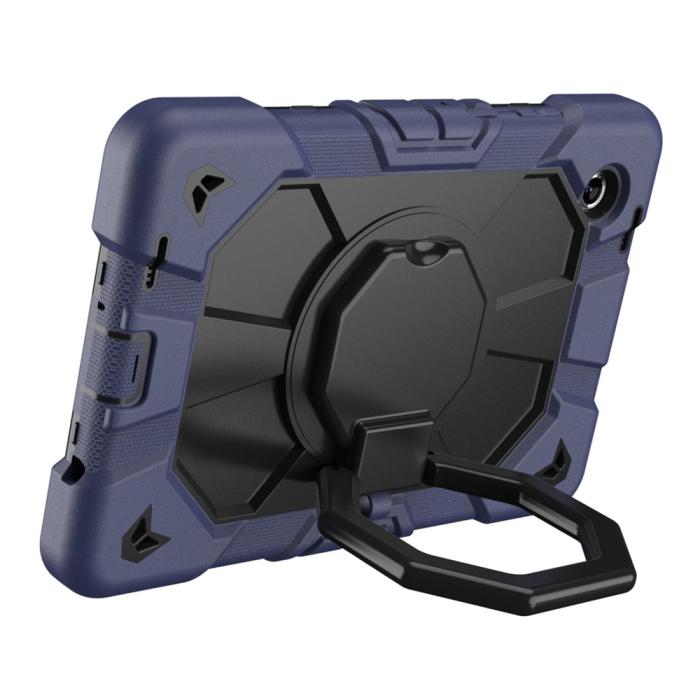 Bild 2, Galaxy Tab A11 Skal Kickstand Shockproof Mörk Blå / Svart