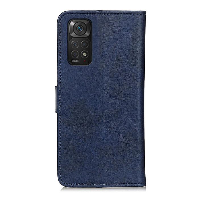 Bild 3, Xiaomi Redmi Note 11 4G Fodral Solid Läder Blå
