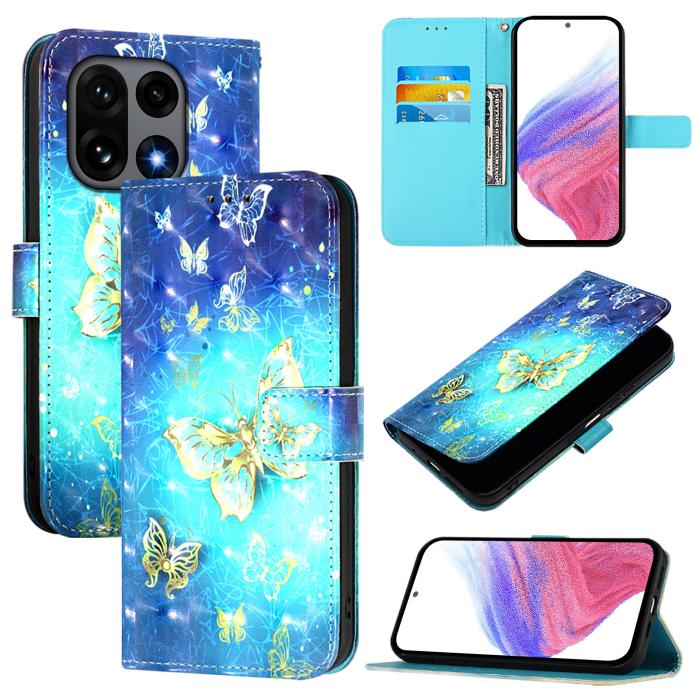 Bild 3, OnePlus 15 Fodral Med Tryck Guld Fjäril