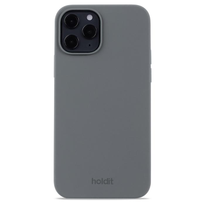 Bild 1, holdit iPhone 12 / 12 Pro Mobilskal Silikon Space Gray