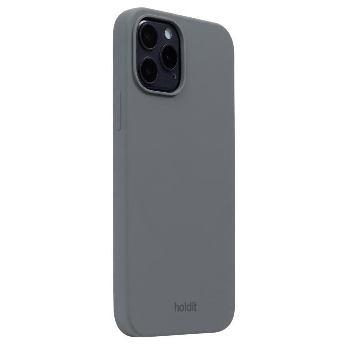 Bild 2, holdit iPhone 12 / 12 Pro Mobilskal Silikon Space Gray