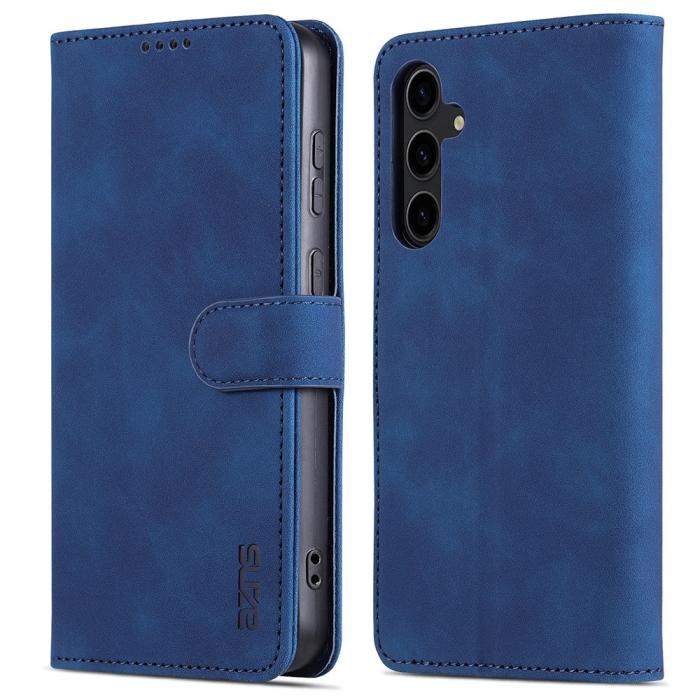 Bild 1, AZNS Samsung Galaxy S24 FE Fodral Läder Blå