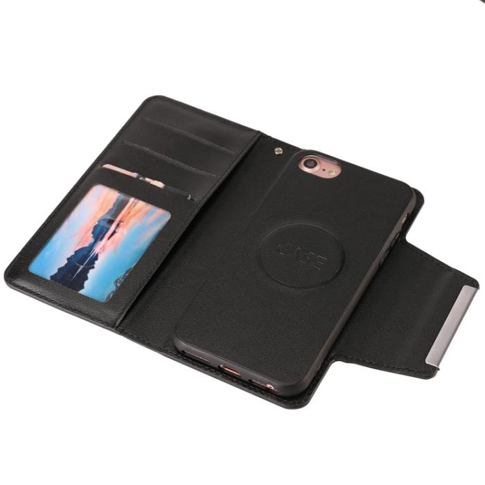 Bild 6, iPhone 7/8/SE 2in1 Magnet Fodral / Skal Svart