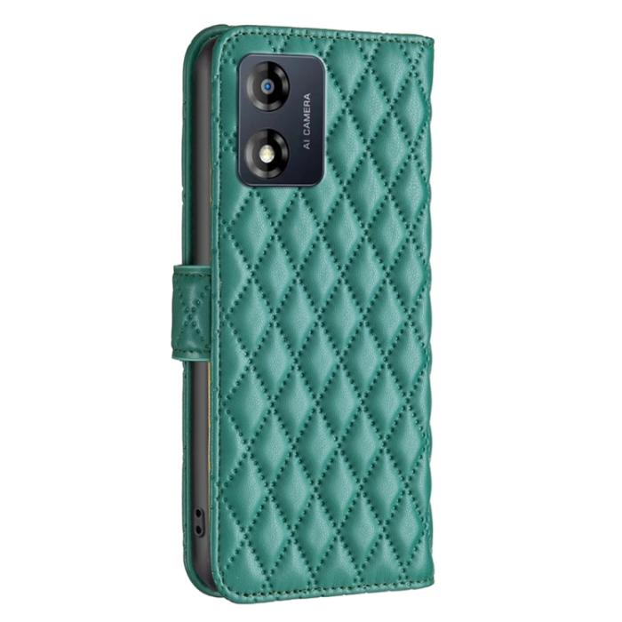Bild 3, Motorola Moto E13 Fodral Diamond Läder Grön