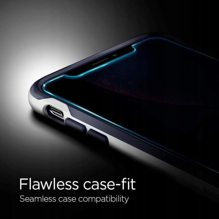 Bild 4, Spigen iPhone 11 / XR ALM Glas.tR Skärmskydd Privacy