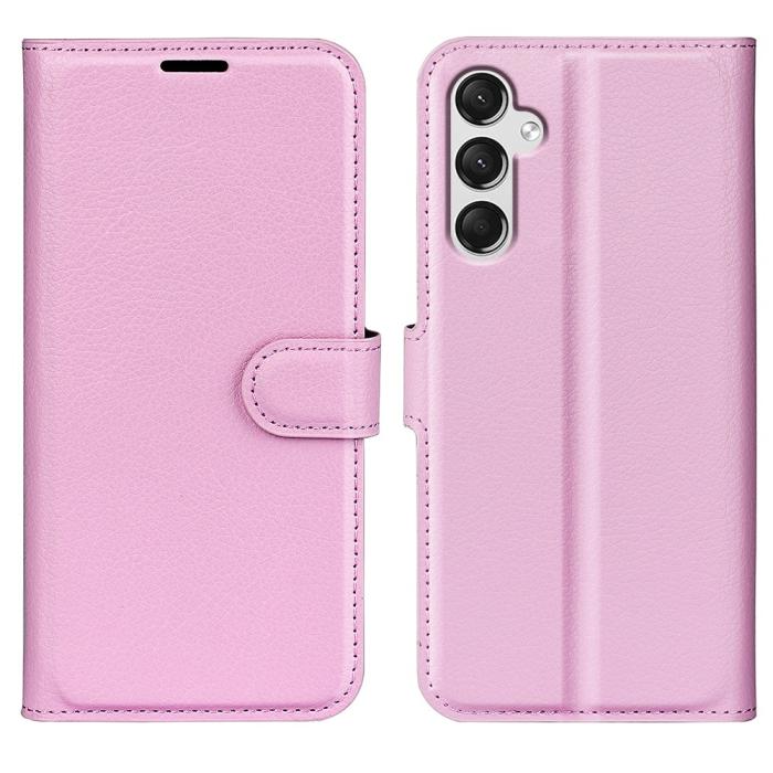 Bild 1, Samsung Galaxy A25 5G Fodral Litchi Läder Ljus Rosa