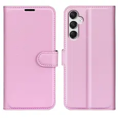 Samsung Galaxy A25 5G Fodral Litchi Läder Ljus Rosa
