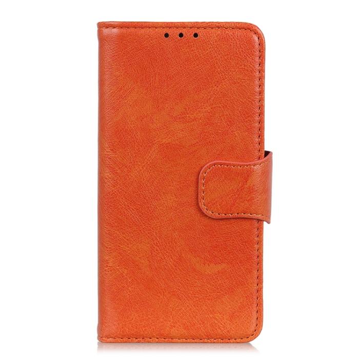 Bild 2, iPhone 15 Pro Fodral Läder Nappa Textur Orange