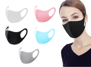 [ 2-PACK ] - Tvättbar Mask / Munskydd / Ansiktsmask - Vit