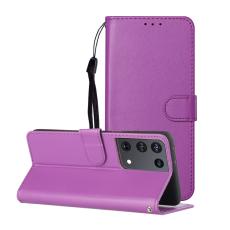 Samsung Galaxy S21 Ultra - L&auml;der Fodral - Lila