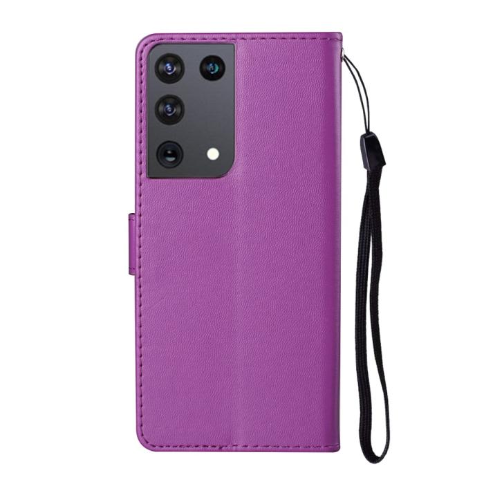 Bild 4, Samsung Galaxy S21 Ultra - Läder Fodral - Lila