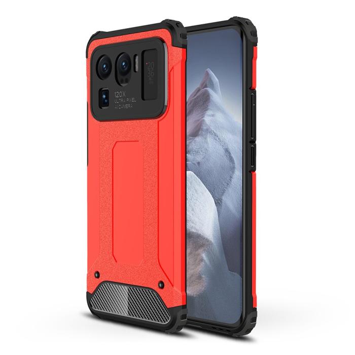 Bild 1, Xiaomi Mi 11 Ultra - Shockproof Hybrid Armor Skal - Röd