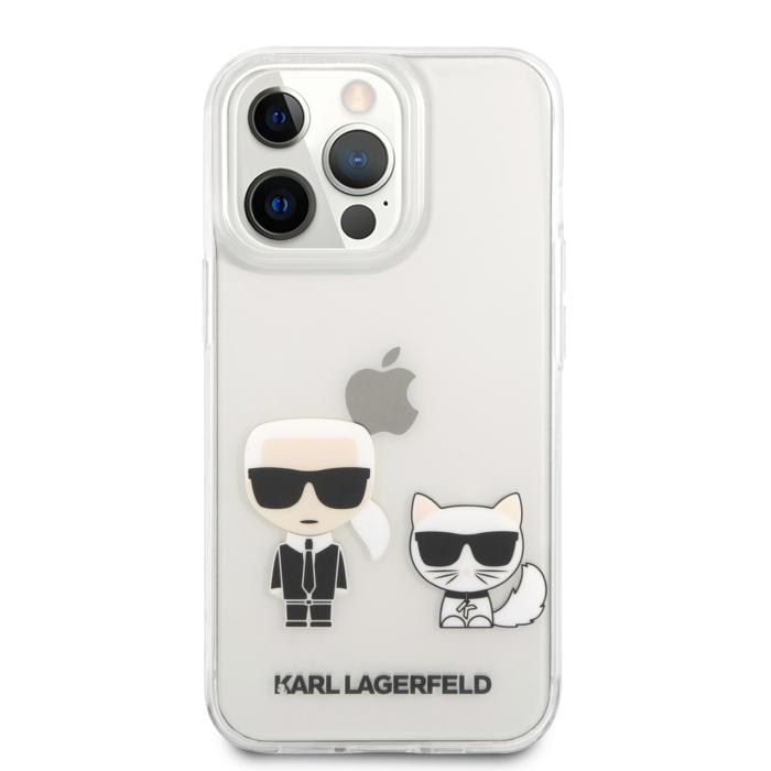 Bild 2, Karl Lagerfeld iPhone 13 Pro Skal Hybrid Karl & Choupette Transparent
