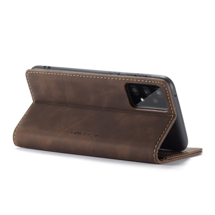 Bild 6, CASEME Samsung Galaxy A53 5G Fodral Retro Läder Brun