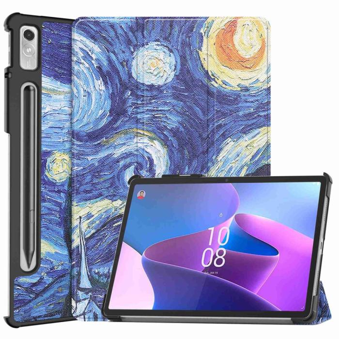Bild 1, Lenovo Tab P11 Pro Gen 2 Fodral Tri-Fold Brush Painting