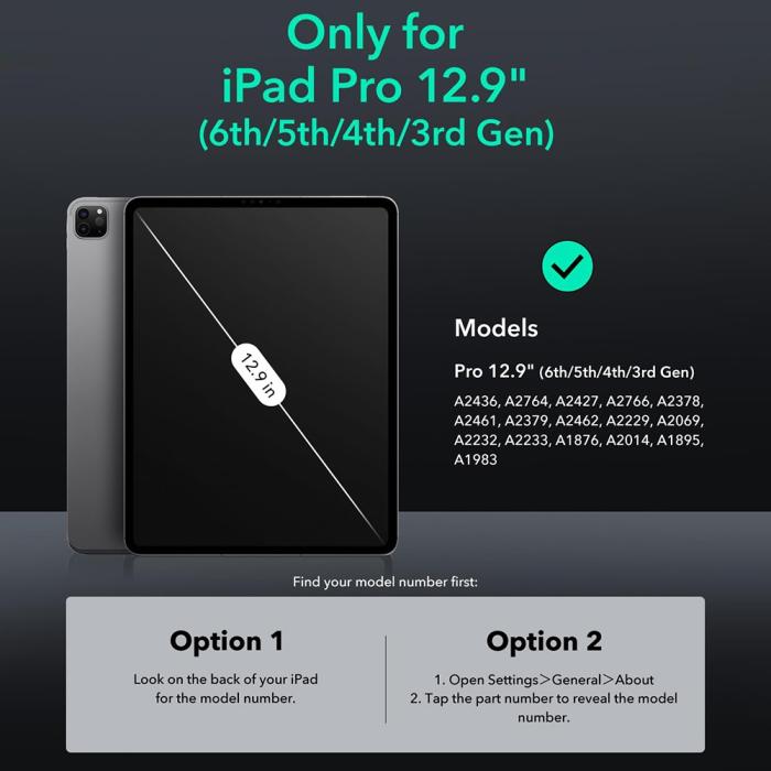 Bild 2, ESR iPad Pro 12.9 2018/2020/2021/2022 Skärmskydd 2-PACK Härdat Glas