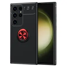 Samsung Galaxy S24 Ultra Skal Ring Svart/Röd