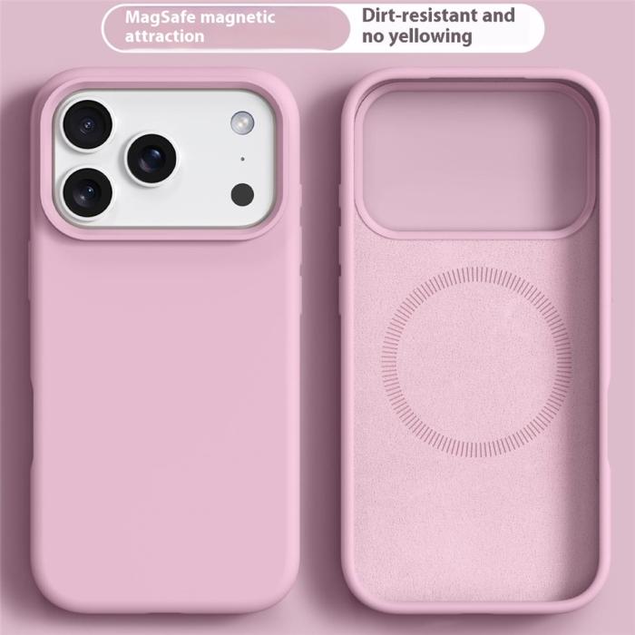 Bild 2, iPhone 17 Pro Max Skal MagSafe Liquid Silikon Rosa