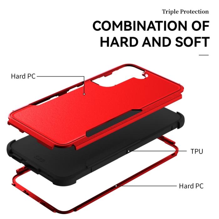 Bild 4, Samsung Galaxy S22 Skal Hybrid Shockproof Röd/Svart